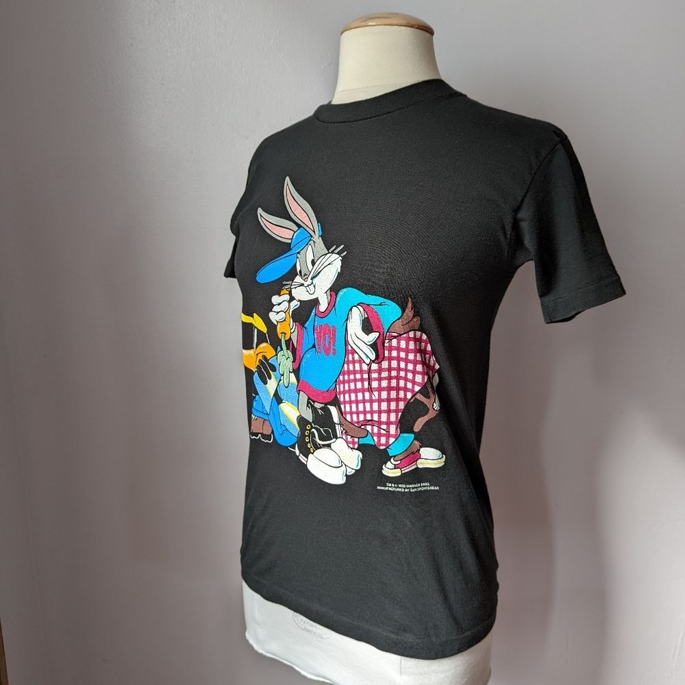 Vintage 1990s Looney Tunes Yo! Hip Hop Streetwear T-Shirt Size S